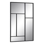 BigBuy Home Wall Mirror Black Glass Iron Vertical 60 x 2 x 90 cm