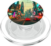 Vaporwave Cyberpunk Streetwear dans une ambiance rétro japonaise des années 90 PopSockets PopGrip pour MagSafe