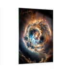 Impression sur Verre 70x100cm Tableaux Image Photo Univers Cosmos Galaxie