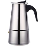 Cafetière Moka en Acier Inoxydable avec Filtre et Fond d'induction,100ml-200ml-300ml-450ml Cafetière Italienne,Expresso et ca[~652]