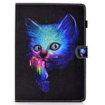 JIan Ying Case Universal for Apple iPad Air, iPad Air 2, iPad 9.7 (2017)/(2018) Patterns Tablet Shell Cover Protector Cat