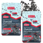 2x Skincare Face Facial Mask Charcoal Peel Off Mask 2 Step Clarify Removes Dirt