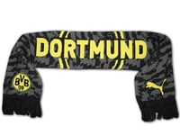 Puma Bvb Essentials Écharpe Noir-Jaune Borussia Dortmund Foulard de Fan BVB09