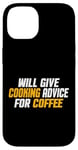 Coque pour iPhone 14 Amusant, Chef Cook donnera des conseils de cuisine pour le café