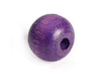 Perle en bois boule lilas diamètre 8 mm 100u.