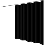 Zxpasra - groofoo Rideau de douche anti moisissure, rideau de douche 120x200 cm, noir, Polyester