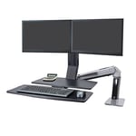 Ergotron 24-316-026 WorkFit Stand/Arm for Monitor - Black