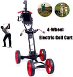 XINTONGSPP Outdoor Electric Golf Trolley, Foldable 4-Wheel Golf Push Cart,Easy Carry And Move, for Golf Lovers(10KG)