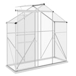 6 x 2.5ft Polycarbonate Greenhouse Aluminium Green House