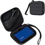 ProCase Étui pour Samsung T7 Shield External SSD, Housse de Protection en EVA Rigide pour Samsung T7 Shield External SSD Disques Durs,avec Attaches de Câble -Noir