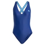 adidas Maillot de Bain 3 Bandes pour Femme, 66 cm, Noir, 54