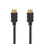 NEDIS 2-Way High Speed HDMI Cable with Ethernet, HDMI Connector-HDMI Connector, Black, 0.5 m