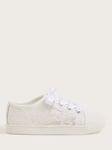 Monsoon Kids' Lacey Princess Trainers, Ivory