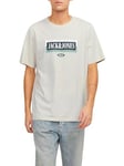 JACK & JONES Mens Cobin Short Sleeve T-Shirt Moonbeam M