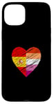 Coque pour iPhone 15 Plus Drapeau LGBTQ Espagne Lesbienne Pride Cœur Amour LGBTQIA