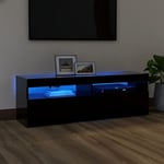 Design In - Meuble TV,Meuble de Rangement,Banc tv avec lumières led noir 120x35x40 cm CFW358536