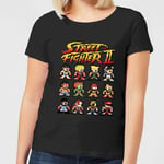 Street Fighter 2 Pixel Characters Women's T-Shirt - Black - 3XL