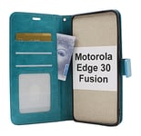 Crazy Horse Wallet Motorola Edge 30 Fusion 5G (Turkos)