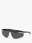 Scuderia Ferrari FZ6001 Men's Wrap Sunglasses, Black