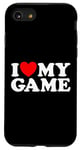 Coque pour iPhone SE (2020) / 7 / 8 J'adore mon jeu Funny On Gamer Win Play Sport, fan de jeux vidéo