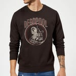 Sweat Homme Deadpool Vintage Circle Marvel - Noir - XL