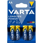 Varta Longlife Power -alkalibatteri, 4 st AA (LR06) batterier