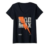 WB 100: Mad Max The Road Warrior Lightning Bolt T-Shirt avec Col en V