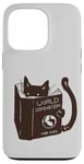 Coque pour iPhone 13 Pro World Domination pour chatons : Earth Ruler, lecture amusante sur un chat