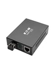 Eaton Series Gigabit Multimode Fiber to Ethernet Media Converter 10/100/1000 LC International Power Supply 850 nm 550 m (1.804 ft.)