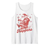 Funny Santa Christmas Clumsy Santa Falls Slip Happens Humor Tank Top