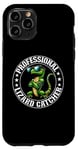 iPhone 11 Pro Professional Lizard Catcher Funny Retro Gecko Lizard Hunter Case