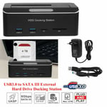 USB 2.5"/3.5" Dual Slot SATA 3 HDD Hard Drive Docking Station  Card Reader SLS