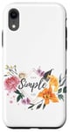 Coque pour iPhone XR T-shirt à fleurs, housse de téléphone portable, sweat à capuche à fleurs