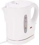 1L ELECTRIC CORDLESS KITCHEN KETTLE JUG CARAVAN HOLIDAY TRAVEL 900w WHITE