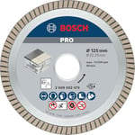 Bosch 1x PRO Ceramic Extra Clean Turbo Diamond Cutting Disc for Bore 22.23 and Small Angle Grinders (for Marble, Hard tiles, Ø 125 mm, Professional Accessory Small Angle Grinder, Marble Saws)