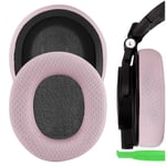 Geekria Mesh Fabri Replacement EarPads for Audio-Technica M50X Headphones (Pink)