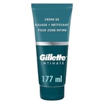 Gillette Intimate 2-En-1 Crème De Rasage + Nettoyant Pour Zone Intime, Formule Douce, Formulé Pour Les Poils De La Zone Intime, À l’Aloe Vera (177 Ml)