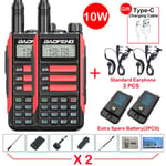 (2 kpl-UV16 paketti 20) 2 kpl Baofeng UV16 Max Walkie Talkie 10W V2 versio VHF UHF Dual Band Two Way CB Ham Radio UV16 Kannettava radiolähetin-vastaanotin UV10R