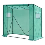 WOLTU Serre de Jardin, Serre 200x77x146/169cm, Bâche PE Demi-translucide 130g/m2, imperméable, résistante à la Pluie et à la Neige, Serre Polyvalente, Abri des Plantes Vert