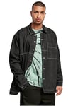 Urban Classics Men's Oversized Trucker Jacket, Black raw, XXL