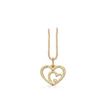 Scrouples Hjärta 8 Karat Guld Halsband Med Diamant 0,0125 Carat H-w/si 214063