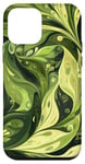 iPhone 12 mini Elegant Green Nature Plants Swirling Pattern Case