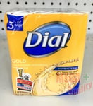 Dial Gold Rinses Clean Without Drying Soap Bars  4 oz 113g 3 Bars