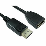 3m DisplayPort Extension Cable Lead Male - Female Display Port Locking Connector