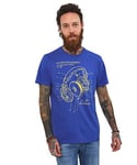 Joe Browns Men's Listen to The Music T Shirt, Blue, S