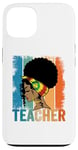 Coque pour iPhone 13 Black Teacher Juneteenth Afro Woman Black History Month