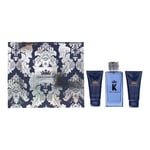 Dolce & Gabbana K Eau de Parfum 100ml, Aftershave Balm 50ml & Shower Gel 50ml
