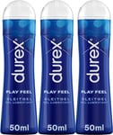 Durex Play Feel Lube Sex Lubricant Pleasure Gel Water Base 50ml 1,2 or 3 Bottles