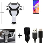 Car holder air vent mount for Oppo A94 5G cell phone mount