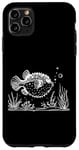 Coque pour iPhone 11 Pro Max Line Art Poisson et ichtyologiste Amazon Puffer